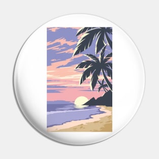 Sunset at the beach Pin