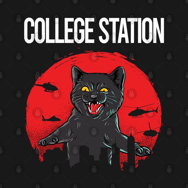 Funny Black Cat College Station by Atlas Skate