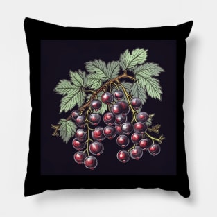 Blackcurrant drawing Pillow