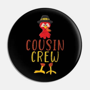 Thanksgiving cousin crew with cool turkey for family holiday Pin