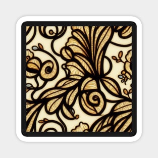 Rococo floral pattern, model 10 Magnet