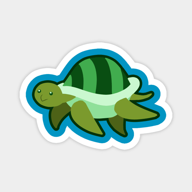 Cute Green Turtle Magnet by saradaboru