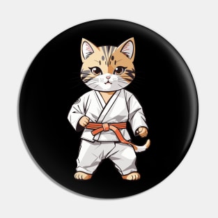 Cute Cat Taekwondo Pin