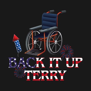 Back It Up Terry 4th Of July Firework American US Flag T-Shirt