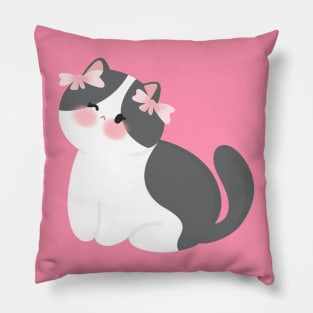 Coquette grey Cat Pillow