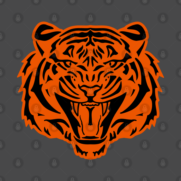 Fierce Tiger Face by shaldesign