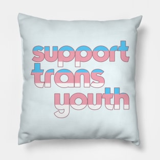 Support Trans Youth ))(( Transgender Flag Design Pillow