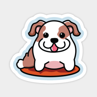 Cute Lazy English Bulldog Lover Gift Magnet