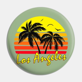 Los Angeles Retro Sunset Pin