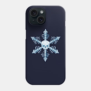 Icy Skeleton Snowflake Phone Case