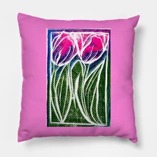 Pink Tulips Pillow