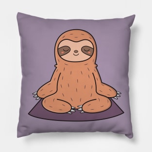 Lazy Kawaii Cute Sloth Loves Yoga Pillow