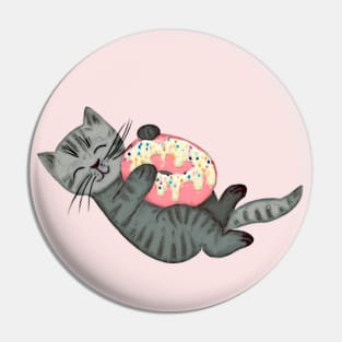 Kitten Loves Donuts Pin