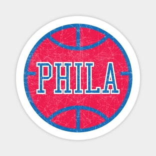 Philadelphia Vintage Basketball Magnet