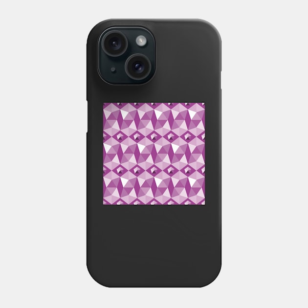 pink, violet and purple pentagons Phone Case by colorofmagic