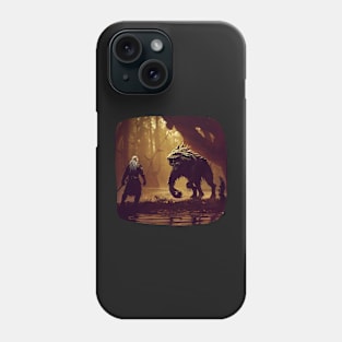 Fighting Monsters - Fantasy - Witcher Phone Case