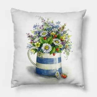 Jugful with chamomile and berries Pillow