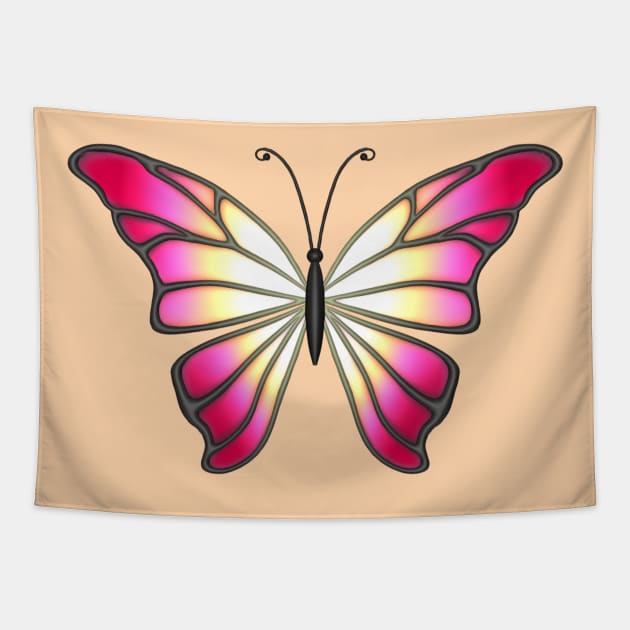 Butterflies Pink Tapestry by Samr Shop