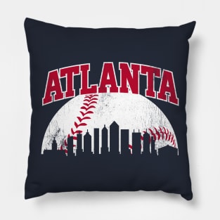 Vintage Atlanta Skyline City Gameday Retro Vintage USA Pillow