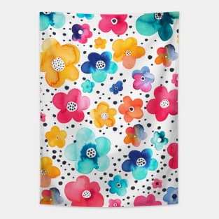 Pocket - DOTS NAIVE FLOWERS MULTI Tapestry