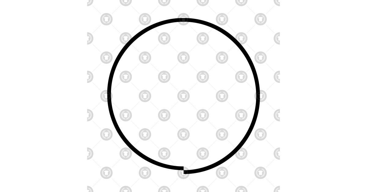 Disturbing OCD Circle Meme (black) Circle Sticker TeePublic