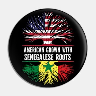 American Grown with Senegalese Roots USA Flag Pin