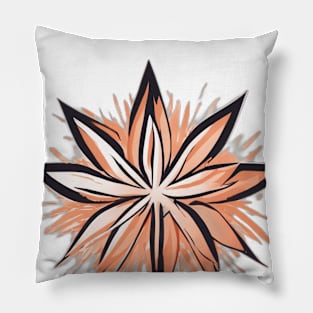 Abstract Coral Starburst Design No. 928 Pillow