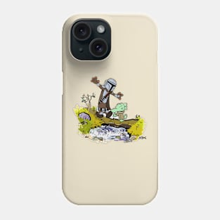 m a n d o   a n d   h o b b e s Phone Case