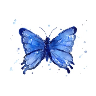 Watercolor Blue Butterfly T-Shirt