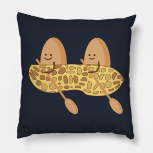 Funny peanuts in the paddle boat Pillow