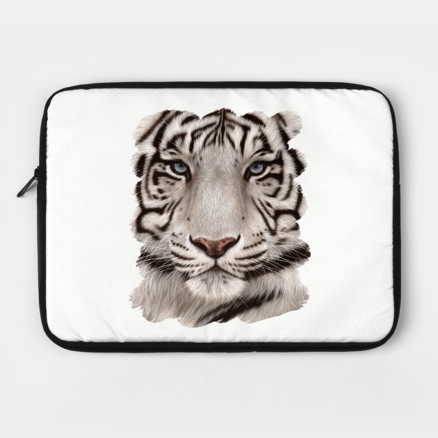 White Tiger Face Painting White Tiger Laptop Case Teepublic