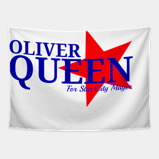 Oliver Queen For Star City Mayor - Patriotic Colors Design Tapestry