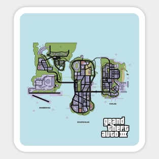 Grand Theft Auto Iv Map Stickers for Sale
