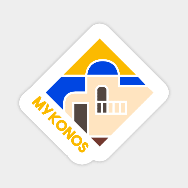 Mykonos - Greece Magnet by meowshmallow