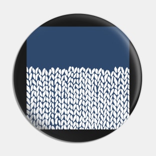 Half Knit Navy Pin