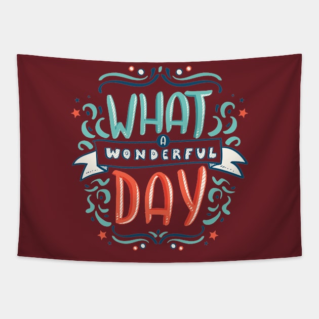 What A Wonderful Day Tapestry by Mako Design 