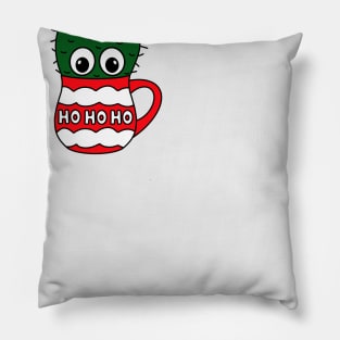 Cute Cactus Design #323: Cactus With A Santa Hat In A Christmas Mug Pillow