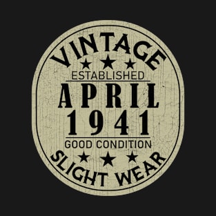 Vintage Established April 1941 - Good Condition Slight Wear T-Shirt