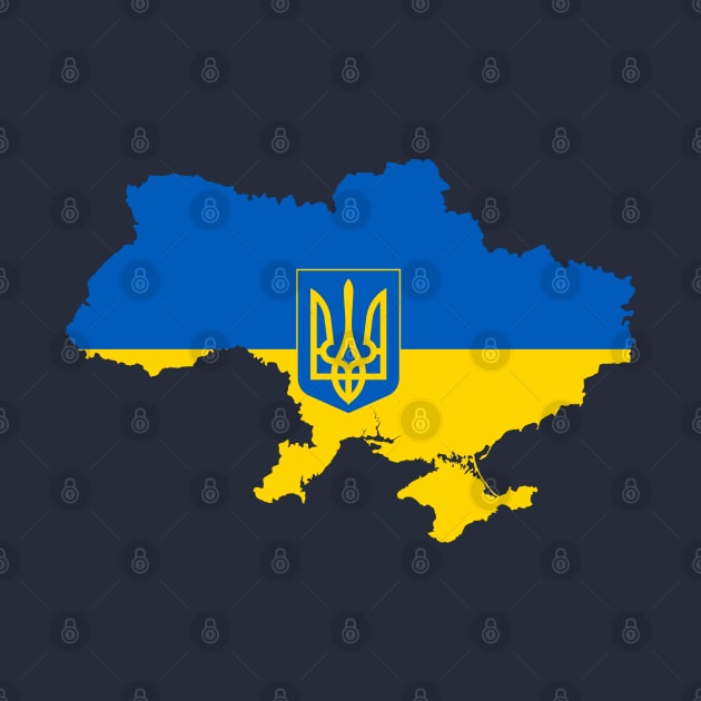 Ukraine Flag Map by Historia