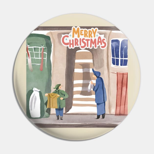 Merry Christmas Pin by Kings Court