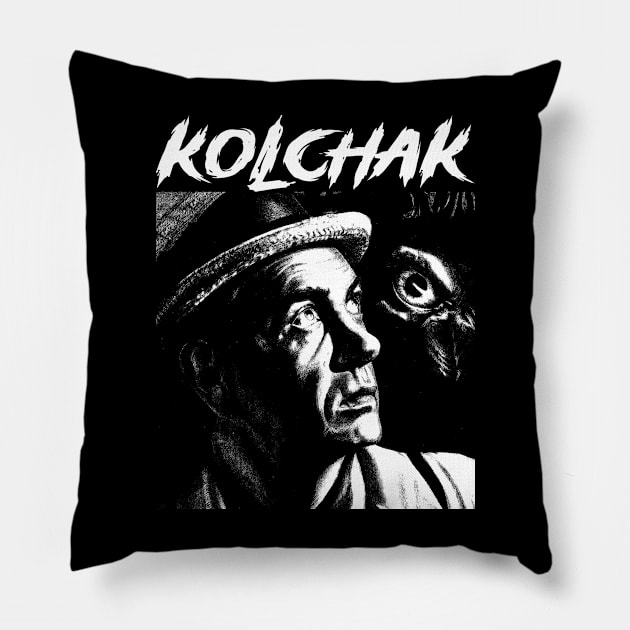 Pencil White Kolchak Adventure horor Pillow by regencyan