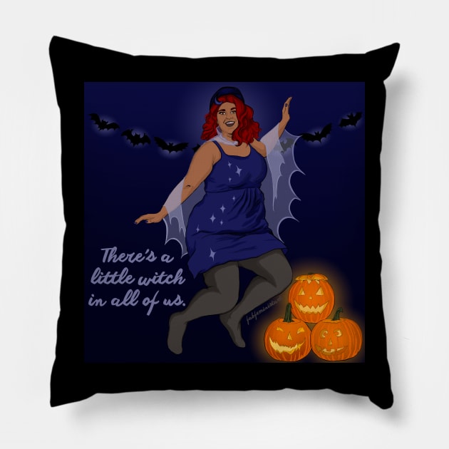 There's A Little Witch In All Of Us Pillow by FabulouslyFeminist