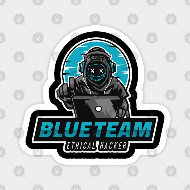 Blue Team | Hacker Design Magnet by leo-jess