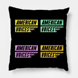 american voices colorful design Pillow