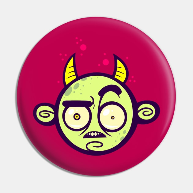 Confused Devil Pin by ArtisticDyslexia