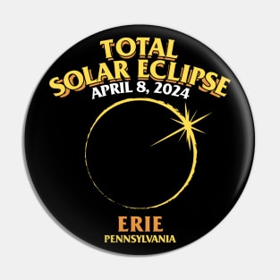 Total Solar Eclipse 2024 - Erie, Pennsylvania Pin