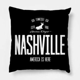 USA, America, Nashville, Tennessee Pillow