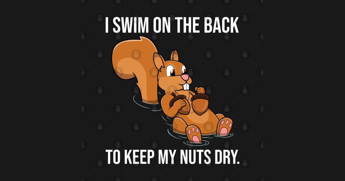 Funny Squirrel Swimming Nuts For Squirrel Lovers ...