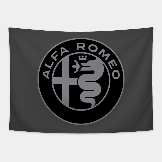 Alfa Romeo Modern Logo Tapestry by fmDisegno