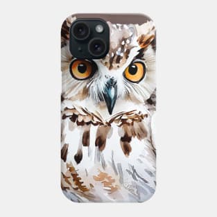 Watercolor Mysterious Owl Phone Case